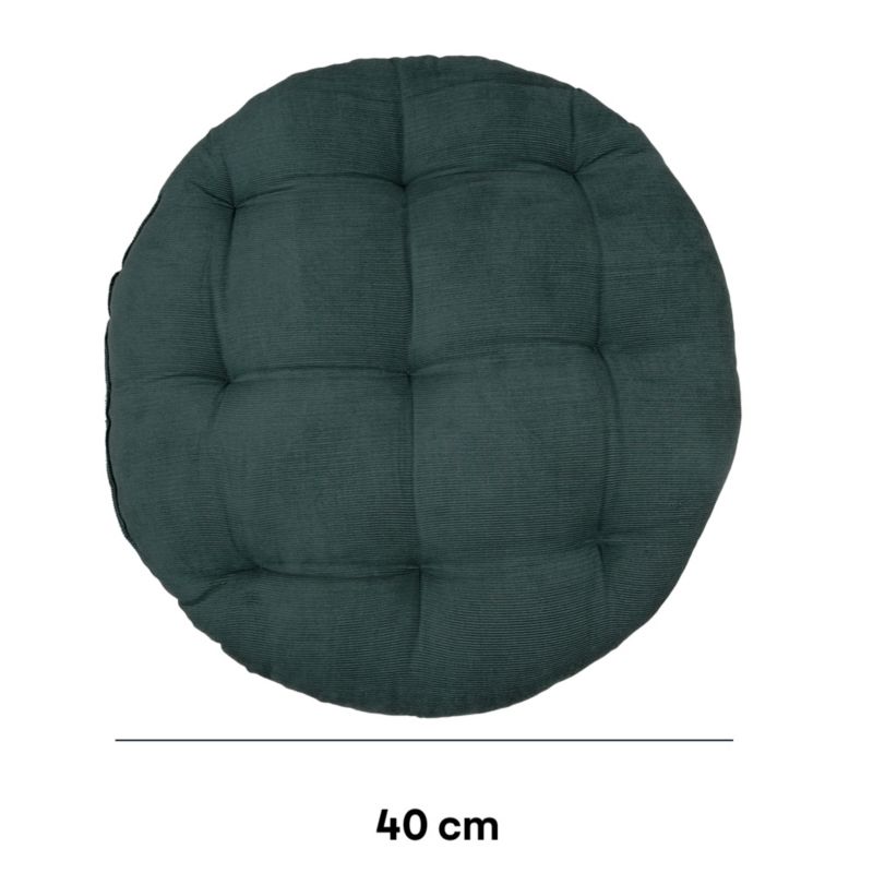 Siedzisko GoodHome okrągłe 40 cm szmaragdowe