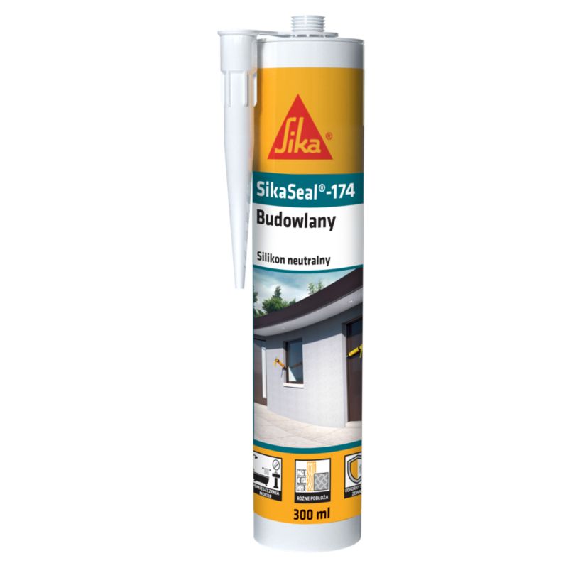 Silikon budowlany Sika-174 300 ml bezbarwny