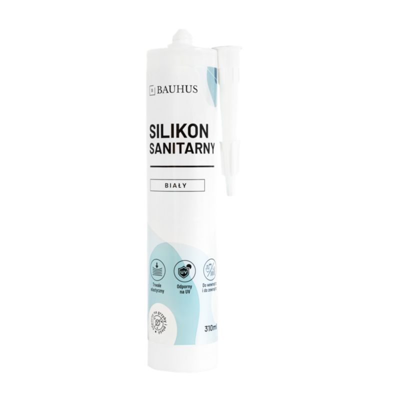 Silikon sanitarny Bauhus kolor biały 1 szt.
