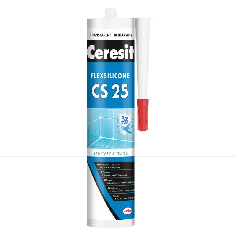 Silikon sanitarny Ceresit CS 25 bezbarwny 280 ml