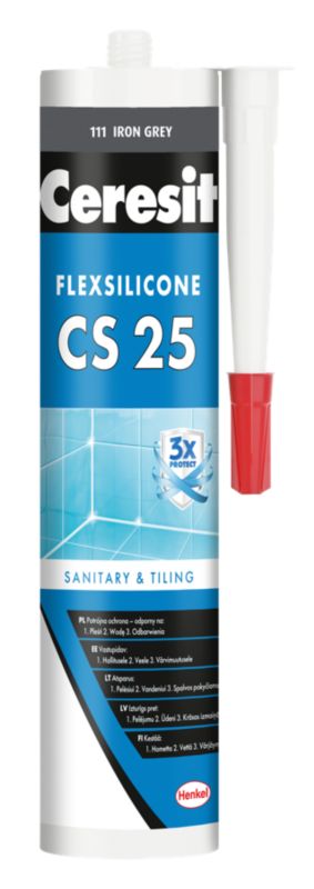 Silikon sanitarny Ceresit CS 25 iron grey 280 ml