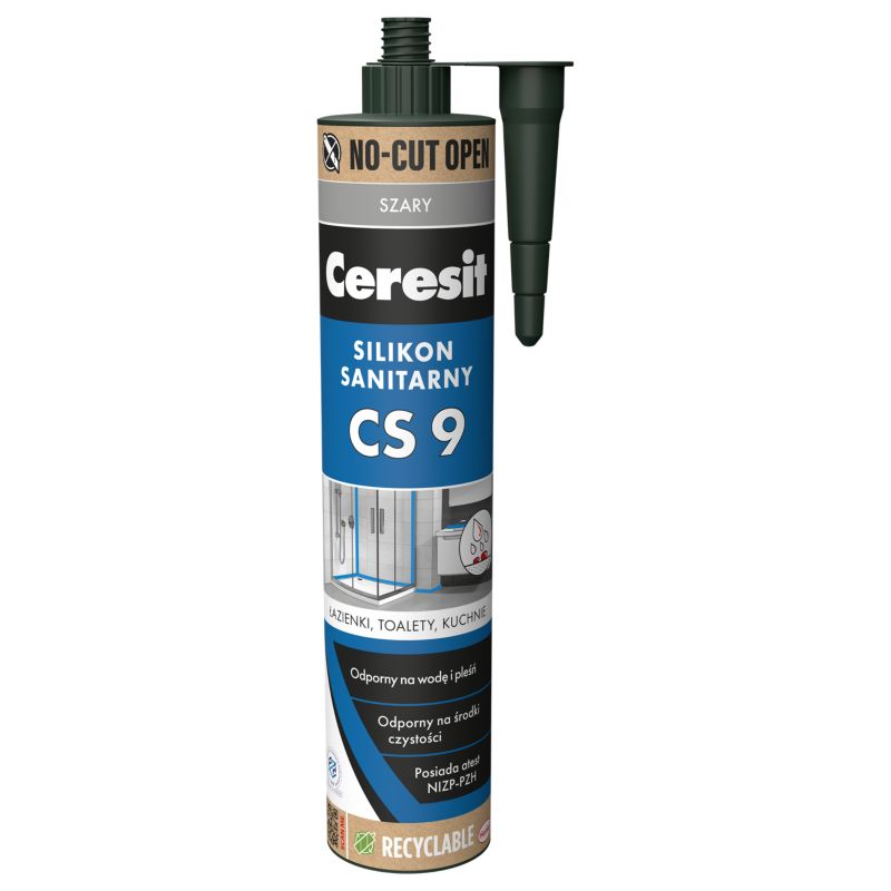 Silikon sanitarny Ceresit CS9 szary