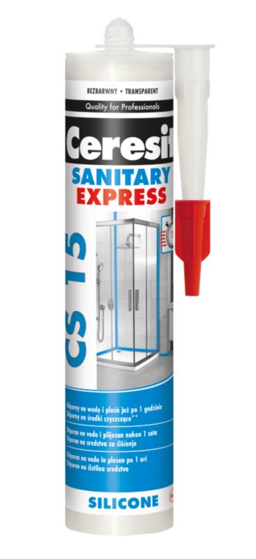 Silikon sanitarny Ceresit Express 280 ml bezbarwny