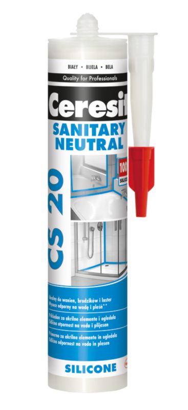 Silikon sanitarny Ceresit neutralny CS 20 biały 280 ml