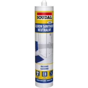 Silikon sanitarny neutralny Soudal biały 280 ml