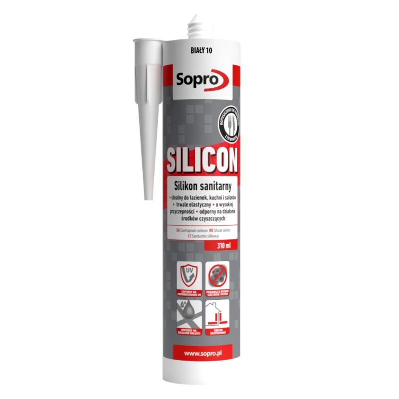 Silikon sanitarny Sopro 310 ml biały 10