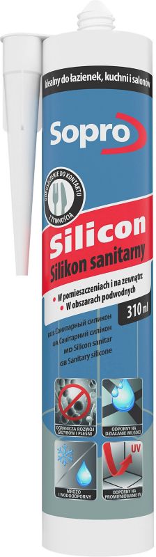 Silikon sanitarny Sopro 310 ml czarny 90