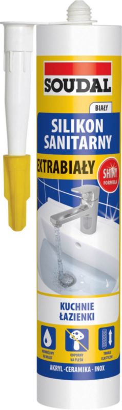 Silikon sanitarny Soudal Extra biały 280 ml