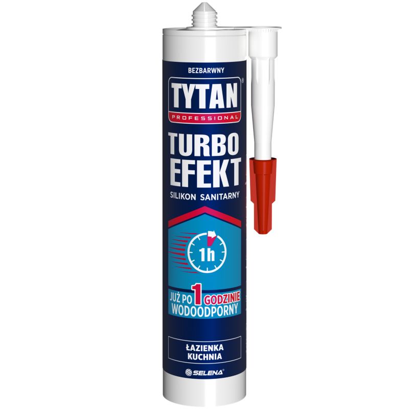 Silikon sanitarny Tytan Turbo Efekt 280 ml transparentny