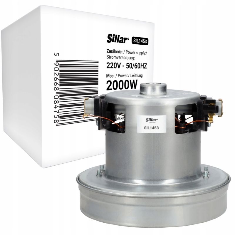 Silnik do odkurzacza, Sillar, uniwersalny, zamiennik, jednoturbinowy, do AEG Zelmer Electrolux Philips, 2000W, 220V, 50/60Hz, 1szt