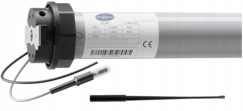 Silnik radiowy do rolet zewnętrznych Portos fi 40mm 10nm z pilotem portos 1 szt.