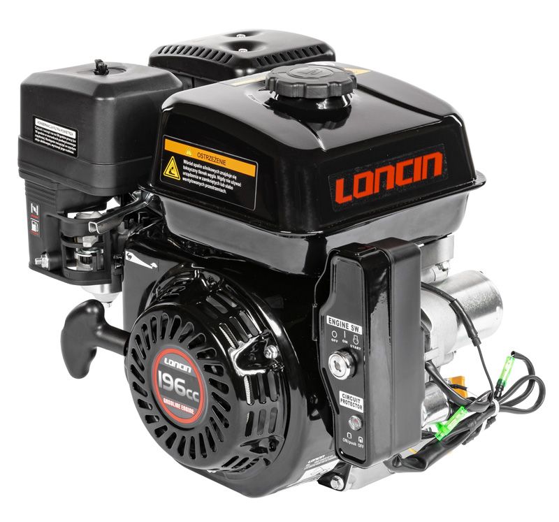 Silnik spalinowy LONCIN G200FD-A wał poziomy 6KM 20x50mm rozruch elektryczny 1 szt.