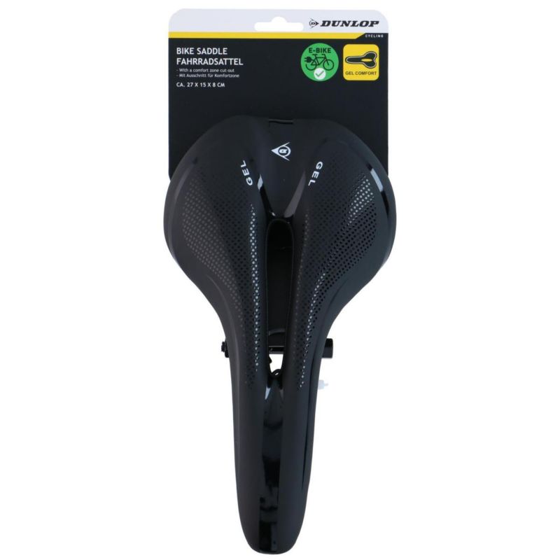 Siodełko Dunlop rowerowe żelowe mtb 27X14,cm czarne  1szt.