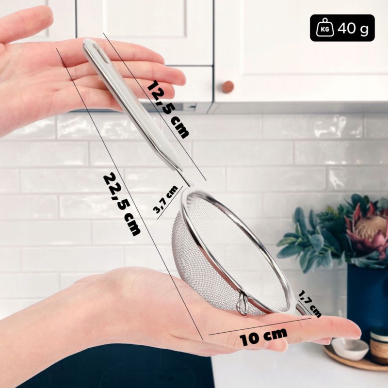 Sitko KADAX Kuchenne Przesiewacz mąki Nierdzewne Biały 10 cm 1 szt.