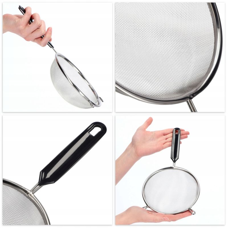Sitko KADAX Kuchenne Przesiewacz mąki Nierdzewne Czarny 16 cm 1 szt.