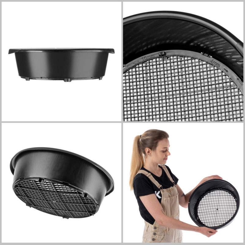 Sitko KADAX Sito Ogrodowe 37cm Do Przesiewania Regulowane Ziemi Kompostu Kamieni 1szt.