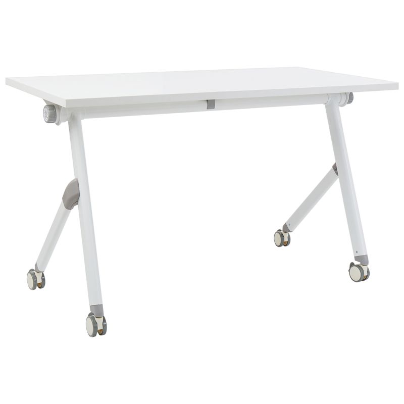Składane biurko Bendi 120 cm 60 cm z kółkami Biały 1 szt.