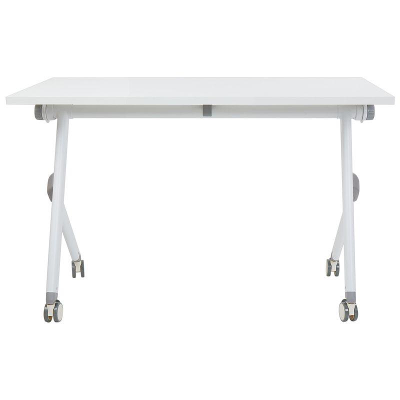 Składane biurko Bendi 120 cm 60 cm z kółkami Biały 1 szt.
