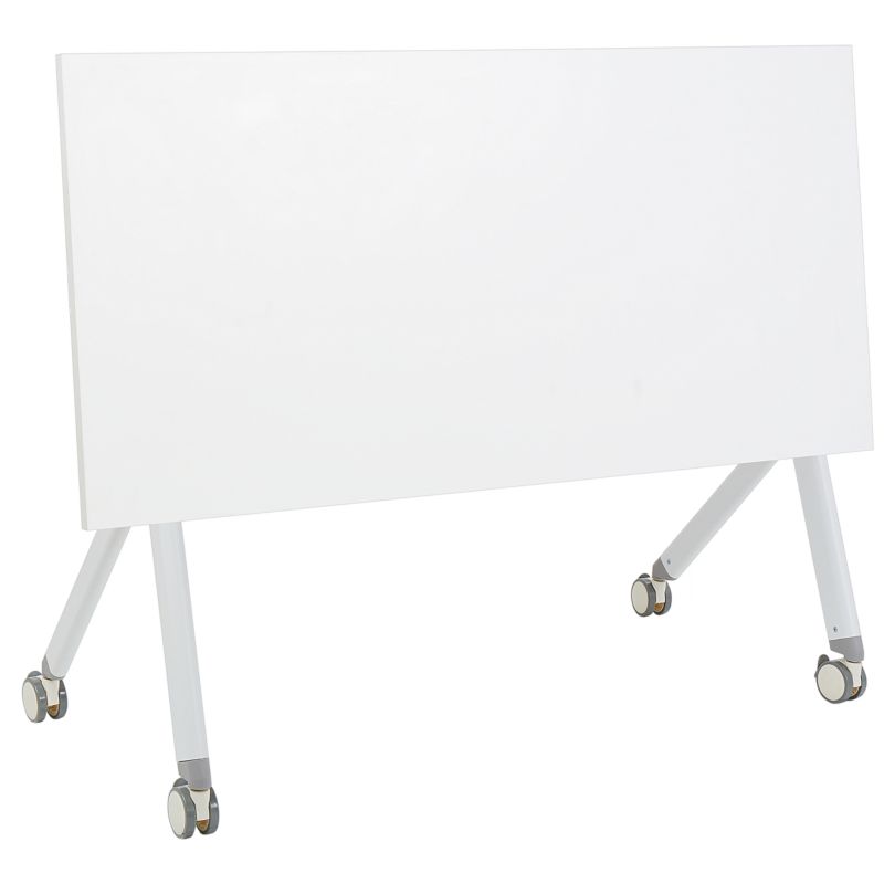 Składane biurko Bendi 120 cm 60 cm z kółkami Biały 1 szt.