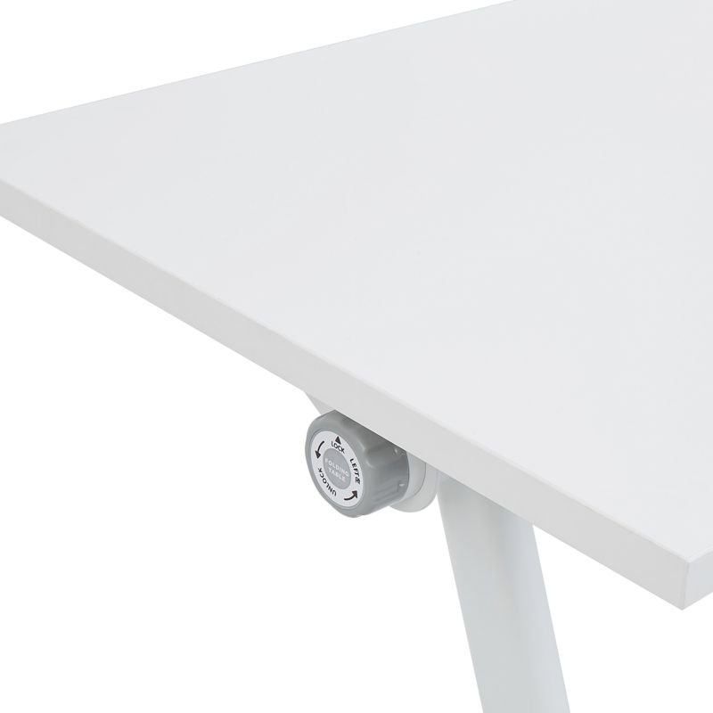 Składane biurko Bendi 120 cm 60 cm z kółkami Biały 1 szt.
