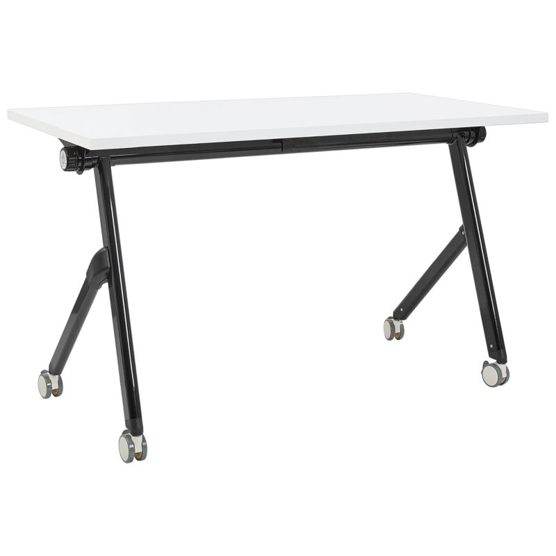 Składane biurko Bendi 120 cm 60 cm z kółkami Biały 1 szt.