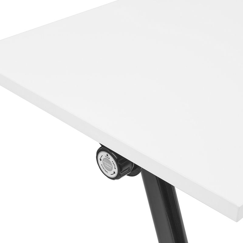 Składane biurko Bendi 120 cm 60 cm z kółkami Biały 1 szt.