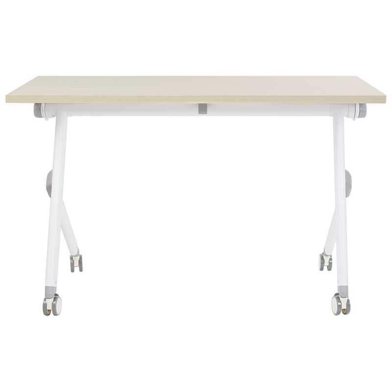 Składane biurko Bendi 120 cm 60 cm z kółkami Jasnobrązowy 1 szt.