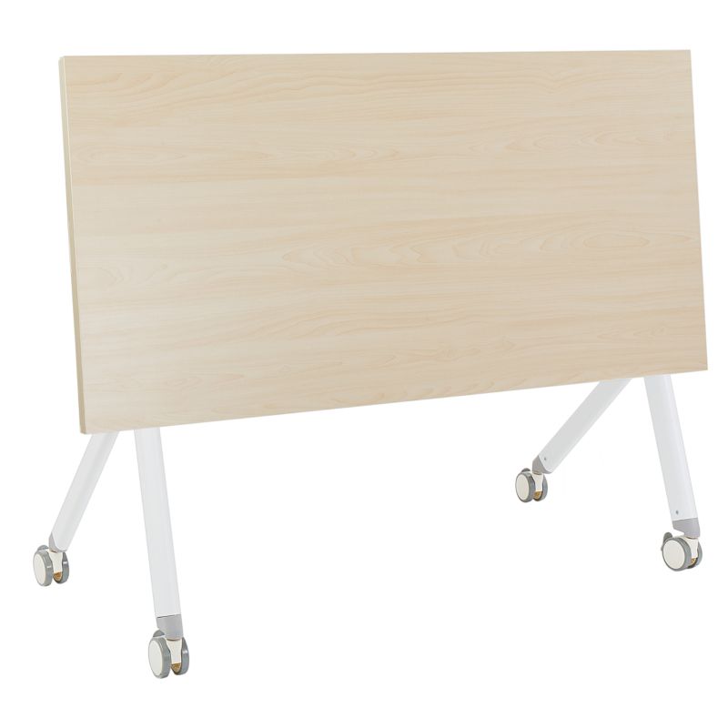 Składane biurko Bendi 120 cm 60 cm z kółkami Jasnobrązowy 1 szt.