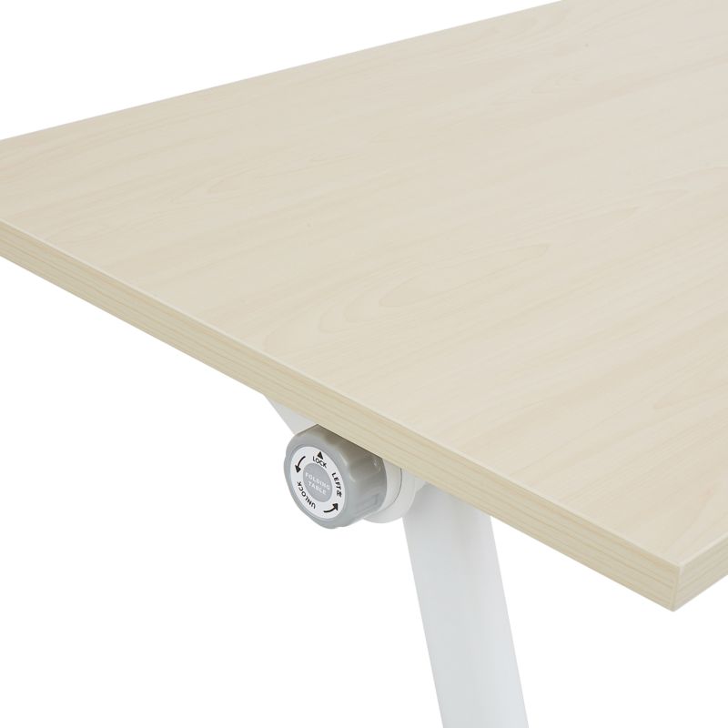 Składane biurko Bendi 120 cm 60 cm z kółkami Jasnobrązowy 1 szt.