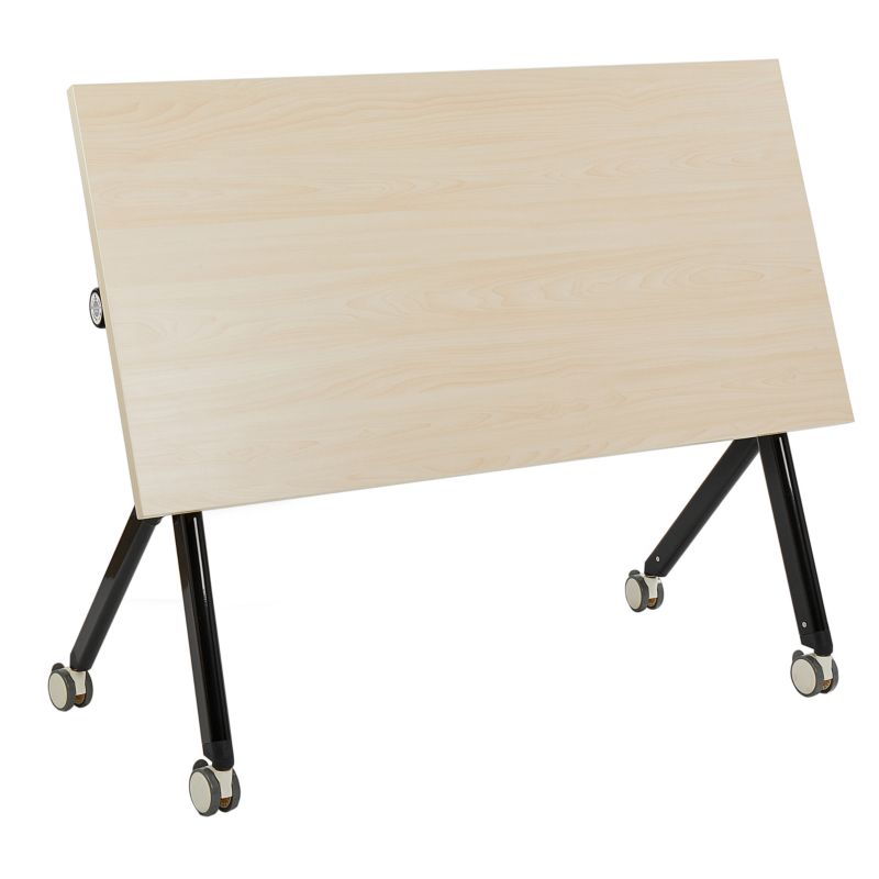 Składane biurko Bendi 120 cm 60 cm z kółkami Jasnobrązowy 1 szt.