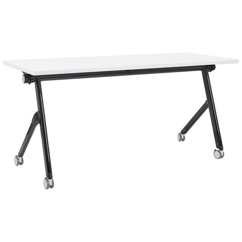 Składane biurko Bendi 160 cm 60 cm z kółkami Biały 1 szt.
