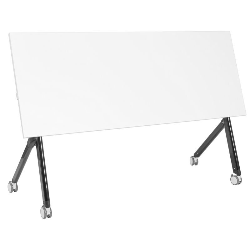 Składane biurko Bendi 160 cm 60 cm z kółkami Biały 1 szt.