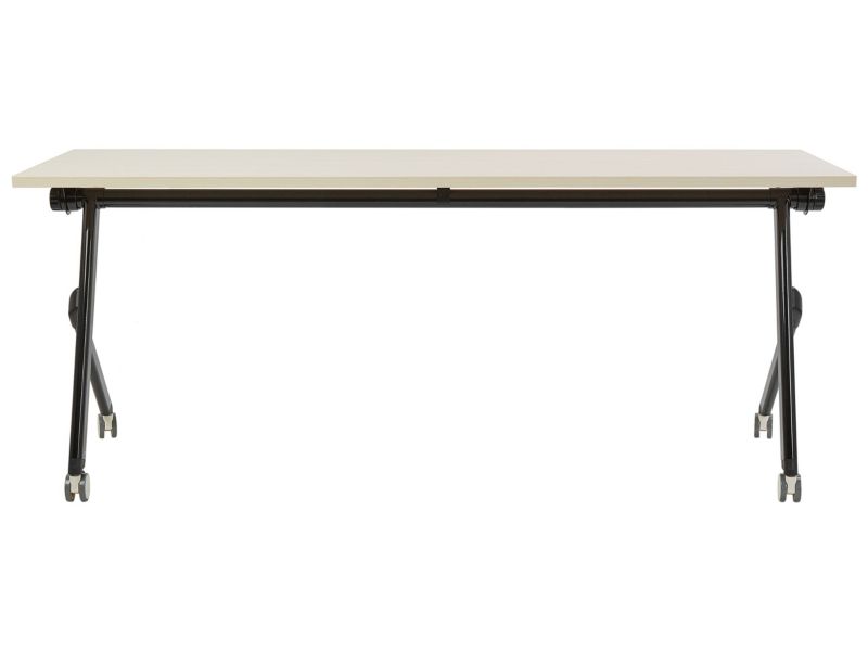 Składane biurko Bendi 180 cm 60 cm z kółkami Jasnobrązowy 1 szt.
