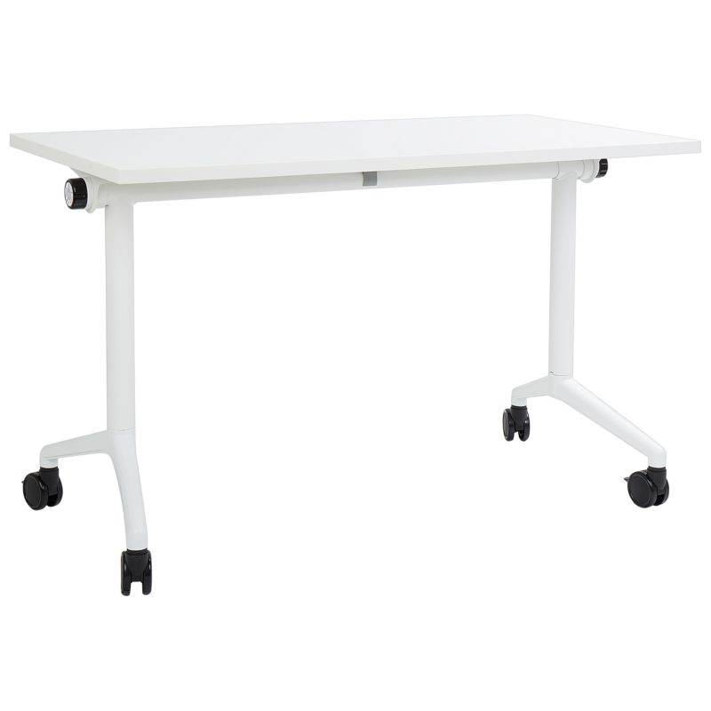 Składane biurko Cavi 120 cm 60 cm z kółkami Biały 1 szt.