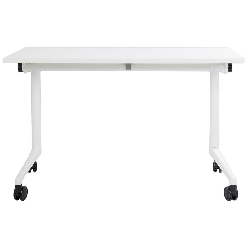 Składane biurko Cavi 120 cm 60 cm z kółkami Biały 1 szt.