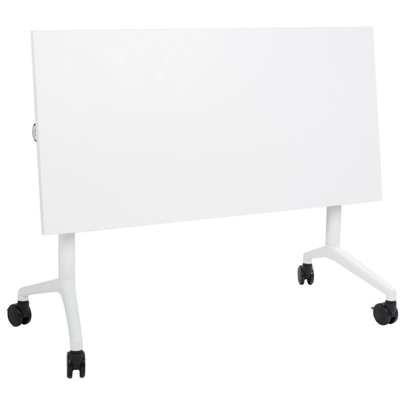 Składane biurko Cavi 120 cm 60 cm z kółkami Biały 1 szt.