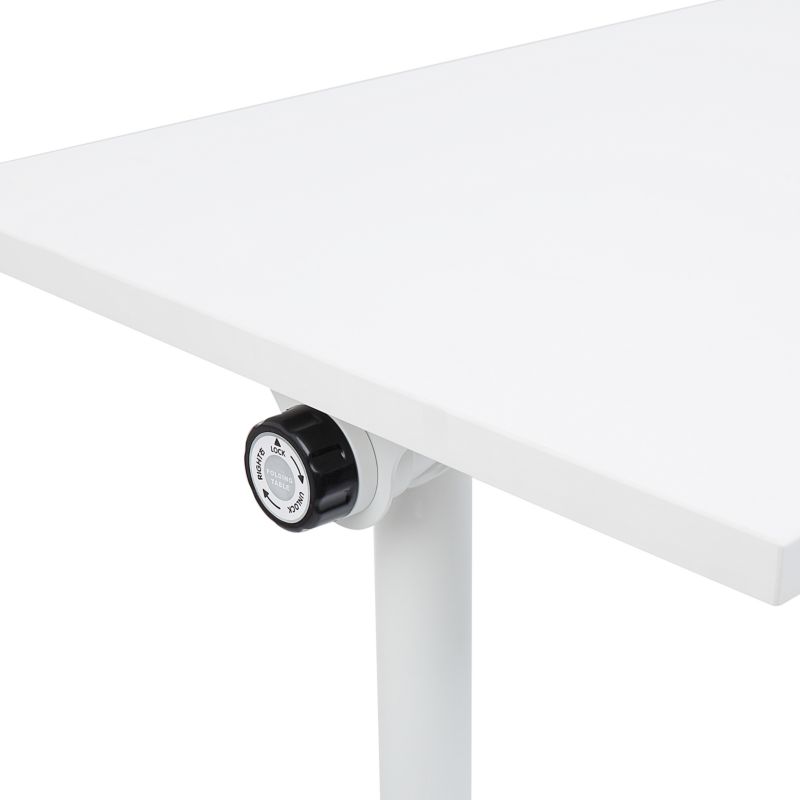 Składane biurko Cavi 120 cm 60 cm z kółkami Biały 1 szt.