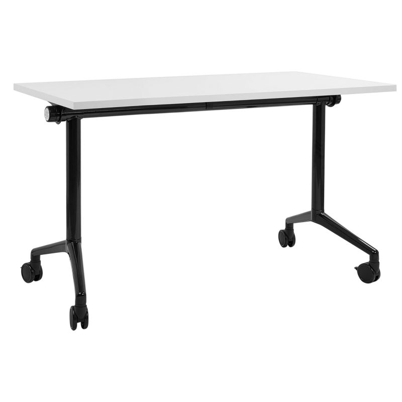 Składane biurko Cavi 120 cm 60 cm z kółkami Biały 1 szt.