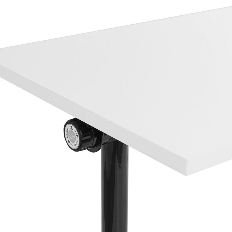 Składane biurko Cavi 120 cm 60 cm z kółkami Biały 1 szt.