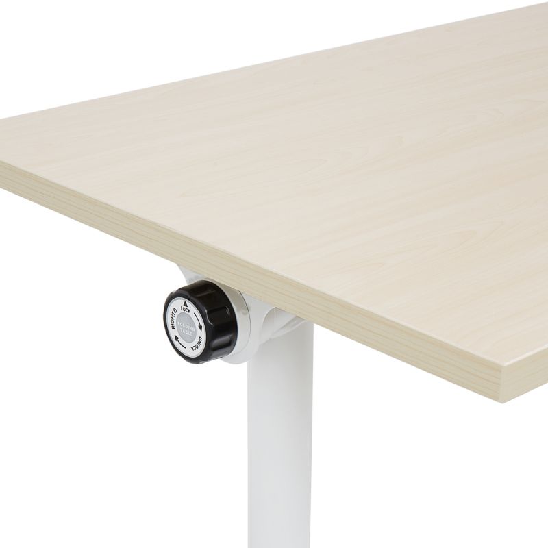 Składane biurko Cavi 120 cm 60 cm z kółkami Jasnobrązowy 1 szt.