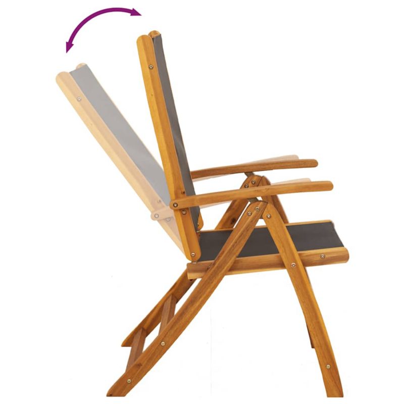 Składane krzesło vidaxl 57.5 x 72 x 109 cm 1 szt