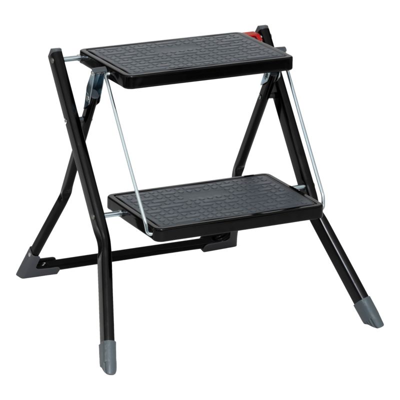 Składany stołek dwustopniowy metalowy 5Five Simply Smart czarny 44,5 cm 1 szt.
