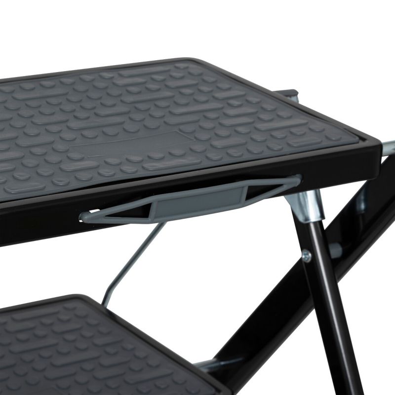 Składany stołek dwustopniowy metalowy 5Five Simply Smart czarny 44,5 cm 1 szt.