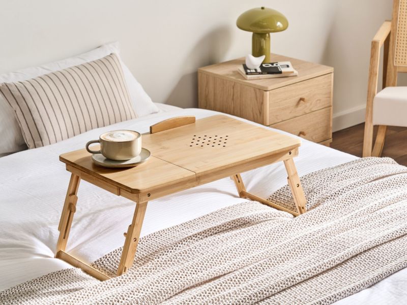 Składany stolik pod laptopa Orge Jasnobrązowy 57 cm 35 cm 1 szt.