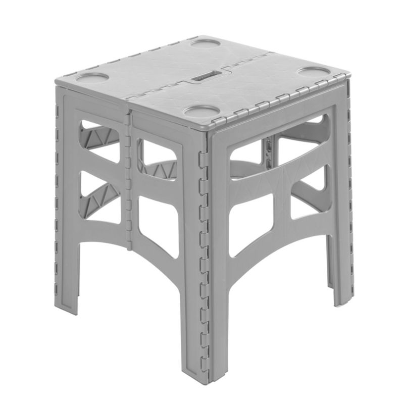 Składany stolik turystyczny z uchywtami Keeeper Timo o nośności 80kg, szary 46,5 x 44,5 x 55 cm z tworzywa PP, 1 szt.
