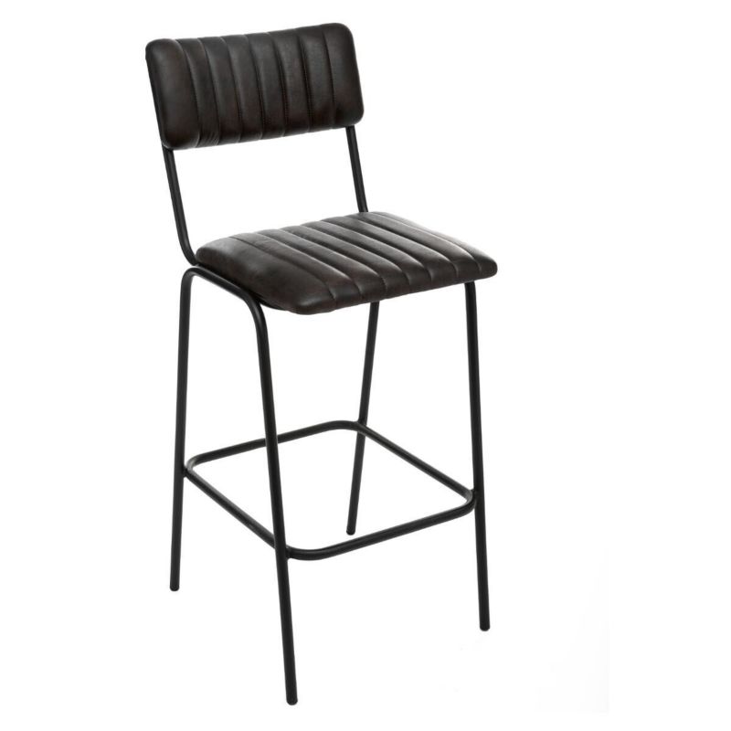 Skórzane krzesło barowe Dario Black Atmosphera czarne 102 cm 1 szt.