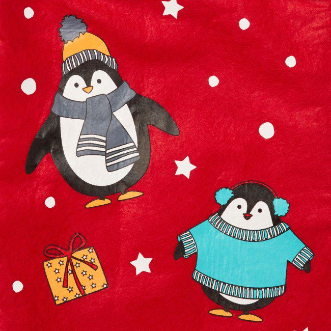 Skarpeta filcowa scena z pingwinami