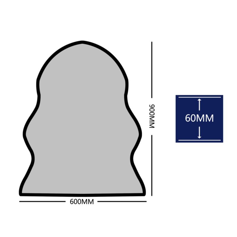 Skóra 60 x 90 Hegoa biała