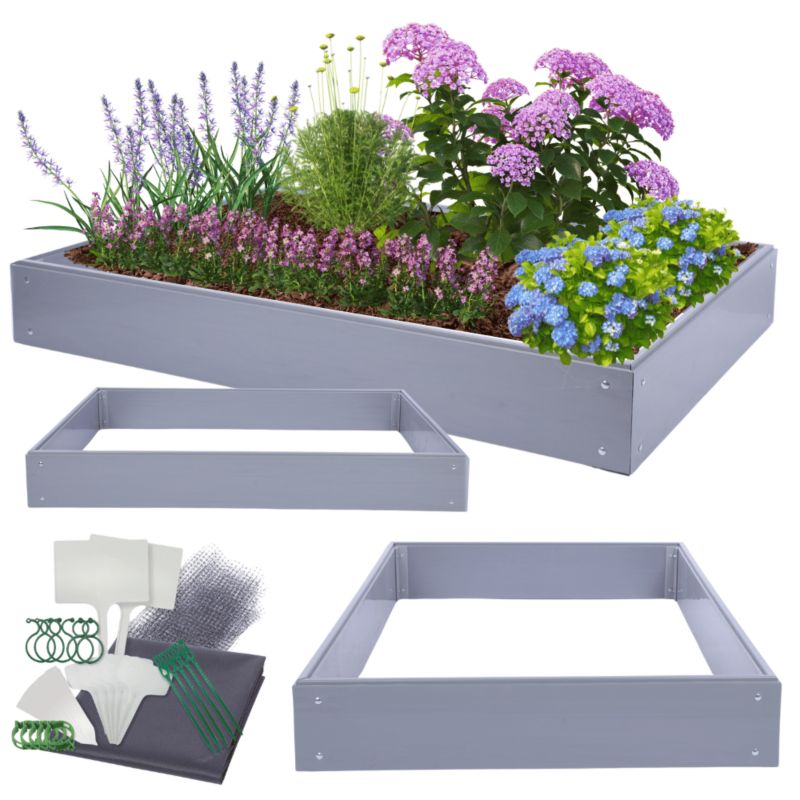 Skrzynia na warzywa MODO24 modułowa plastikowa trwała odporna na warunki atmosferyczne 20x180x110 cm 1 szt.
