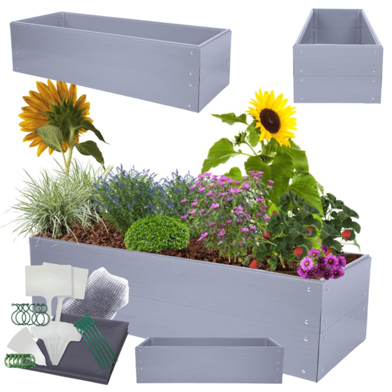 Skrzynia na warzywa MODO24 modułowa plastikowa trwała odporna na warunki atmosferyczne 40x160x60 cm 1 szt.
